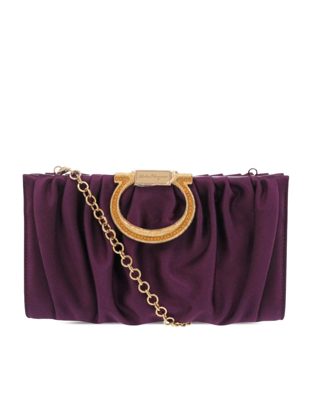 Ferragamo Satin Gancini Clutch With #358537F47B